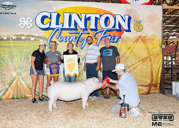 2024 Grand Champion Chester White Gilt and 3rd Overall Breeding Gilt