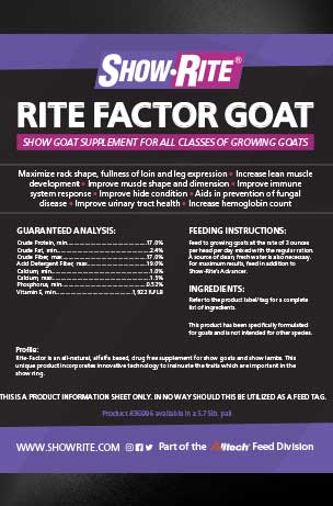 Show-Rite Rite Factor Goat